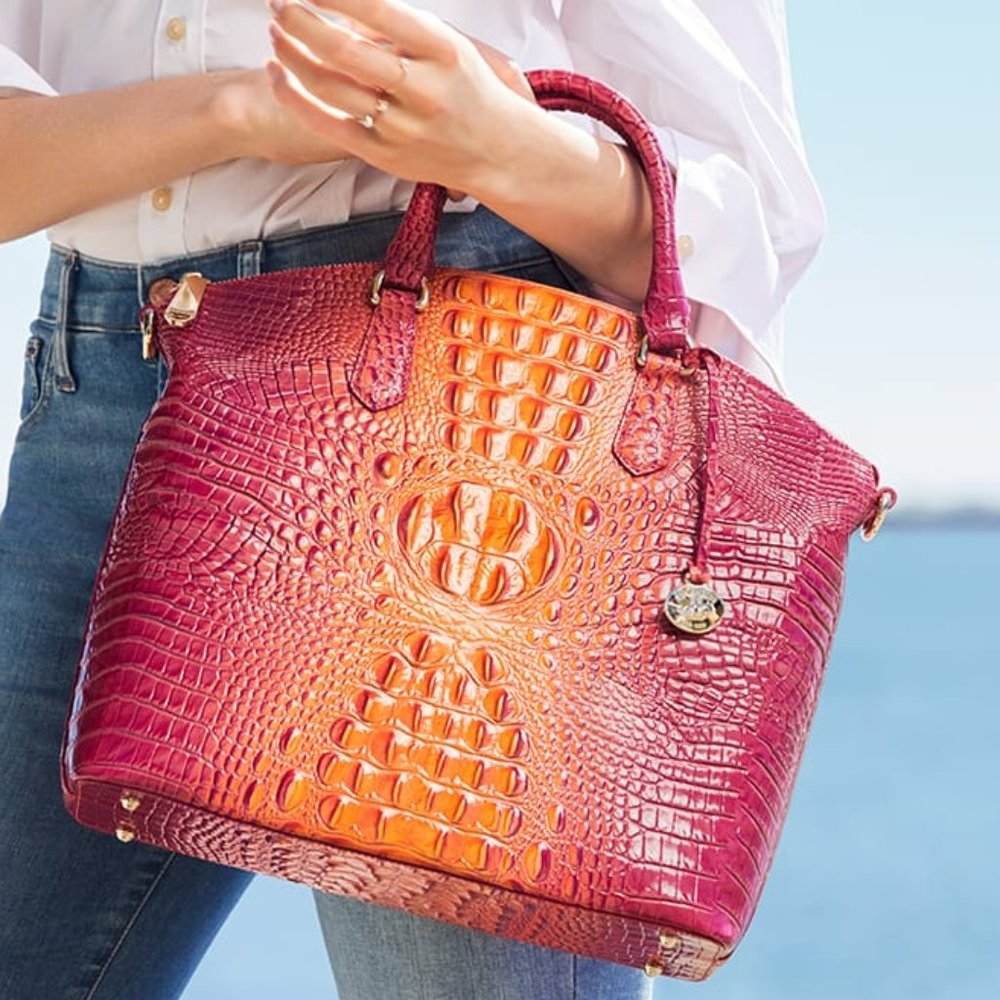 NWT BRAHMIN LARGE DUXBURY MELBOURNE PASSION FRUIT - Picture 3 of 12